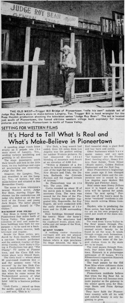 Oct. 16, 1955 - The San Bernardino County Sun article clipping