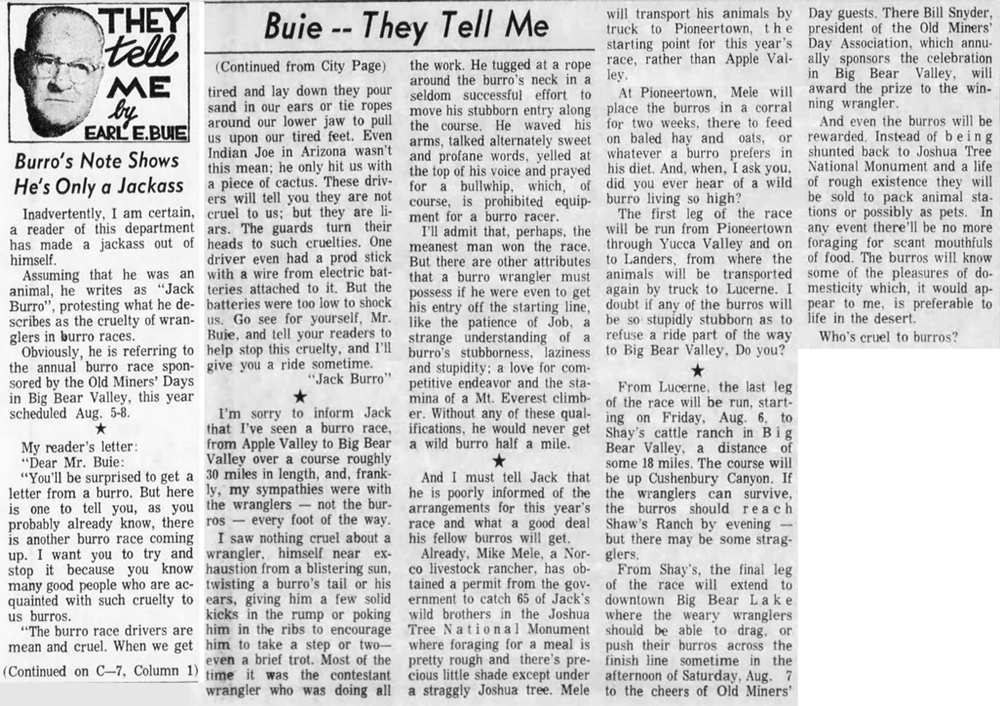 July 11, 1965 - The San Bernardino County Sun article clipping