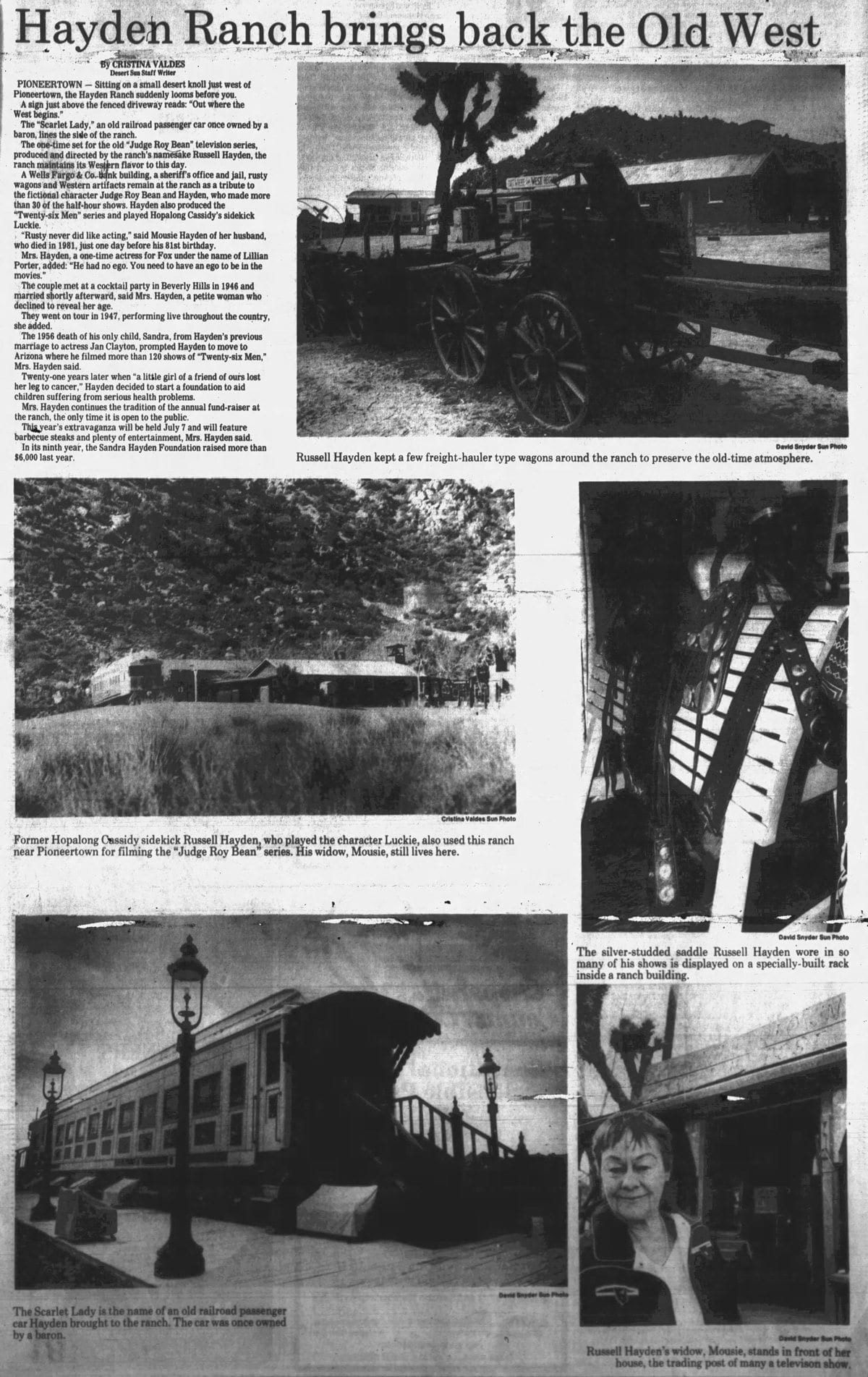 Mar. 22, 1985 - The Desert Sun article clipping