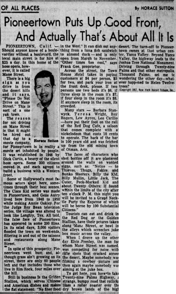 Jan. 3, 1957 - Redlands Daily Facts article clipping
